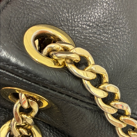 Michael Kors Black Leather Bag with Chain Straps and Crossbody Strap - Picture 9 of 15